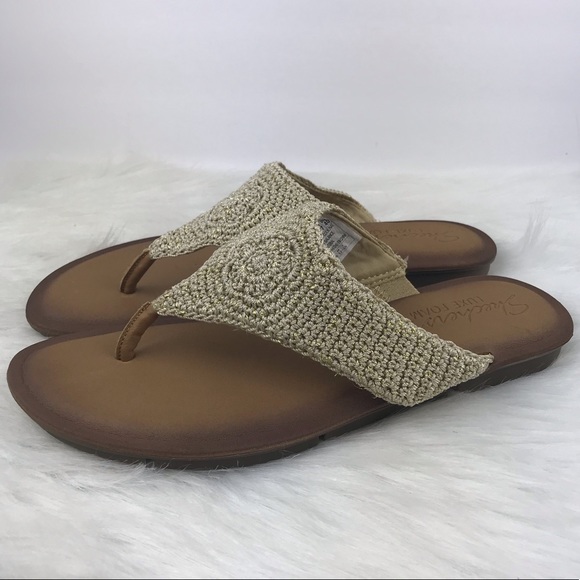 skechers luxe foam flip flops